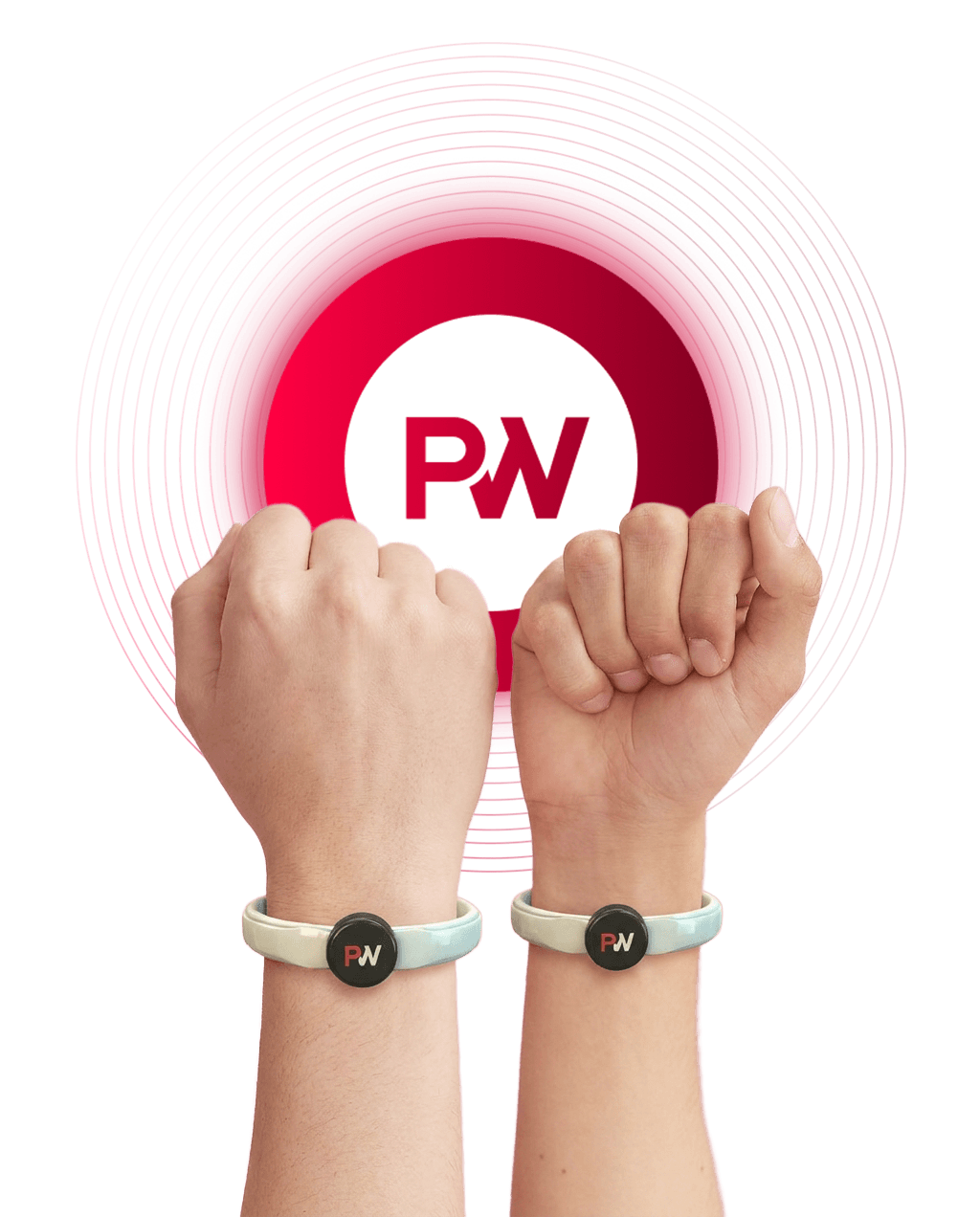 Manillas inteligentes Payments Way en dos manos